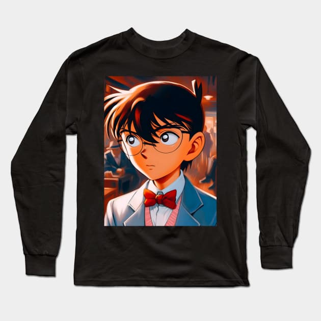 Unleash the Mystery: Detective Conan-inspired Anime Fashion for Sleuth Enthusiasts! Long Sleeve T-Shirt by insaneLEDP